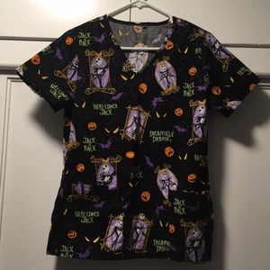 Jack Skellington nightmare before christmas scrub